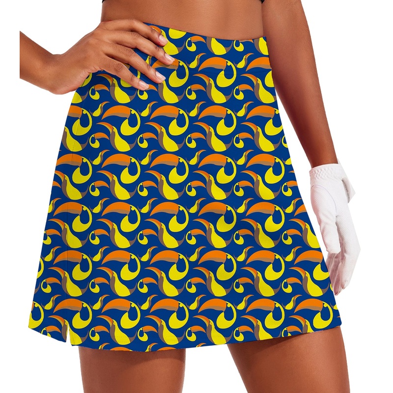 Women’s toucan Golf Skirts Inner Shorts Pocket