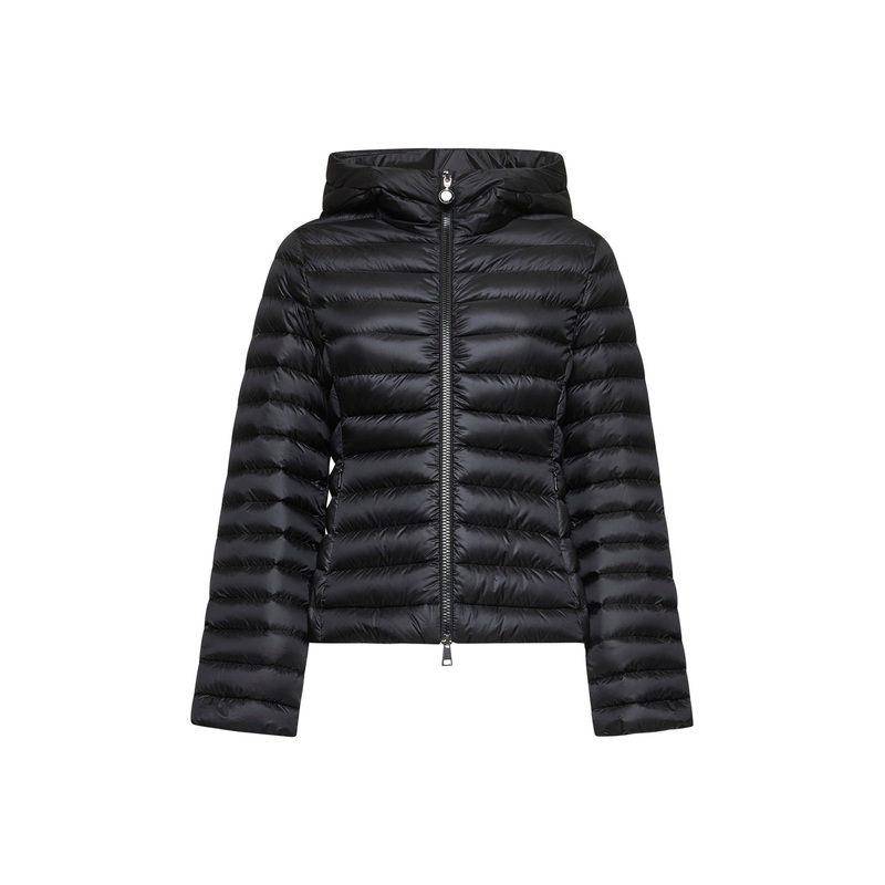 Black Ige short hooded down jacket