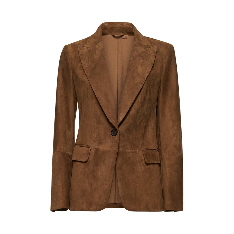 Camel suede monili jacket|36|38|40|42|44
