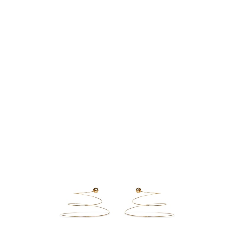 Gold Thin Spiral earrings|PZ
