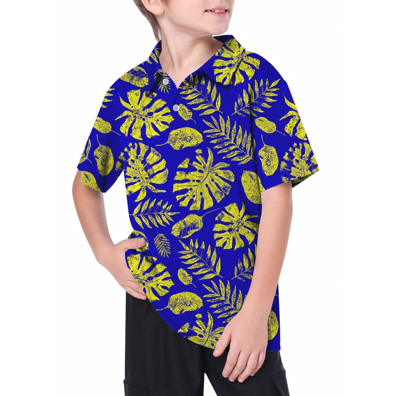 Youth Tropical plants Golf Polo