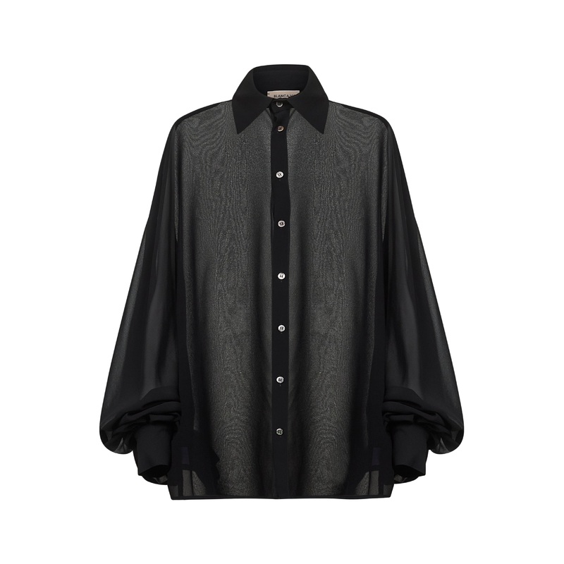 Black georgette Cucumber shirt