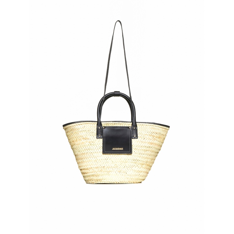 Le Petit Panier Soli bag in raffia and leather