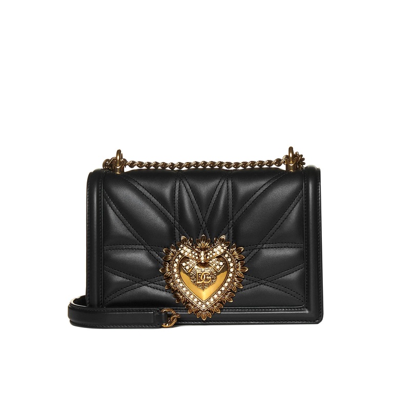 Medium Devotion quilted shoulder bag from DOLCE & GABBANA featuring black
