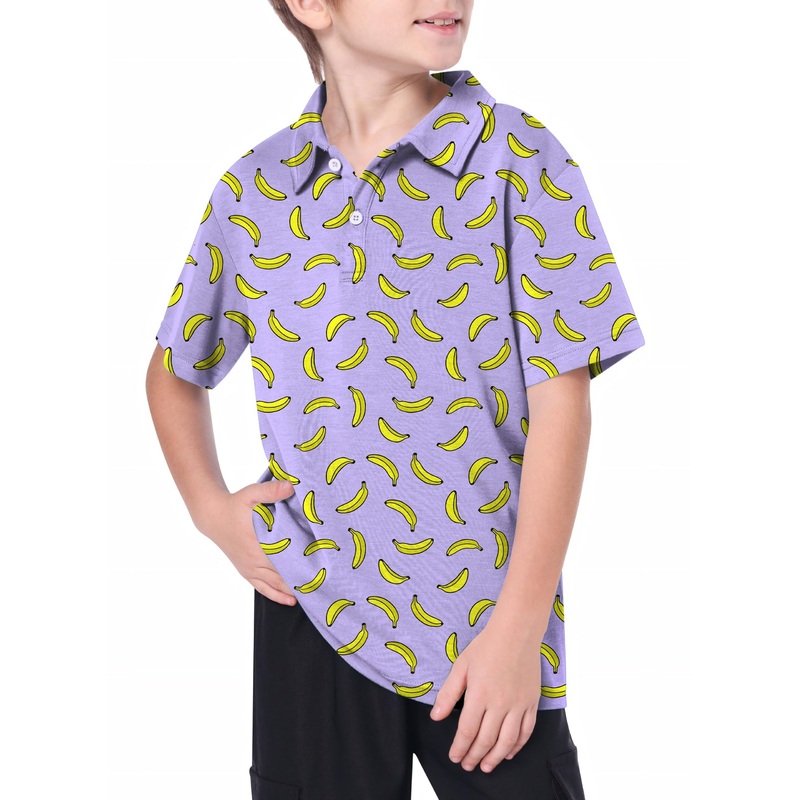 Youth Taro Purple Banana Golf Polo