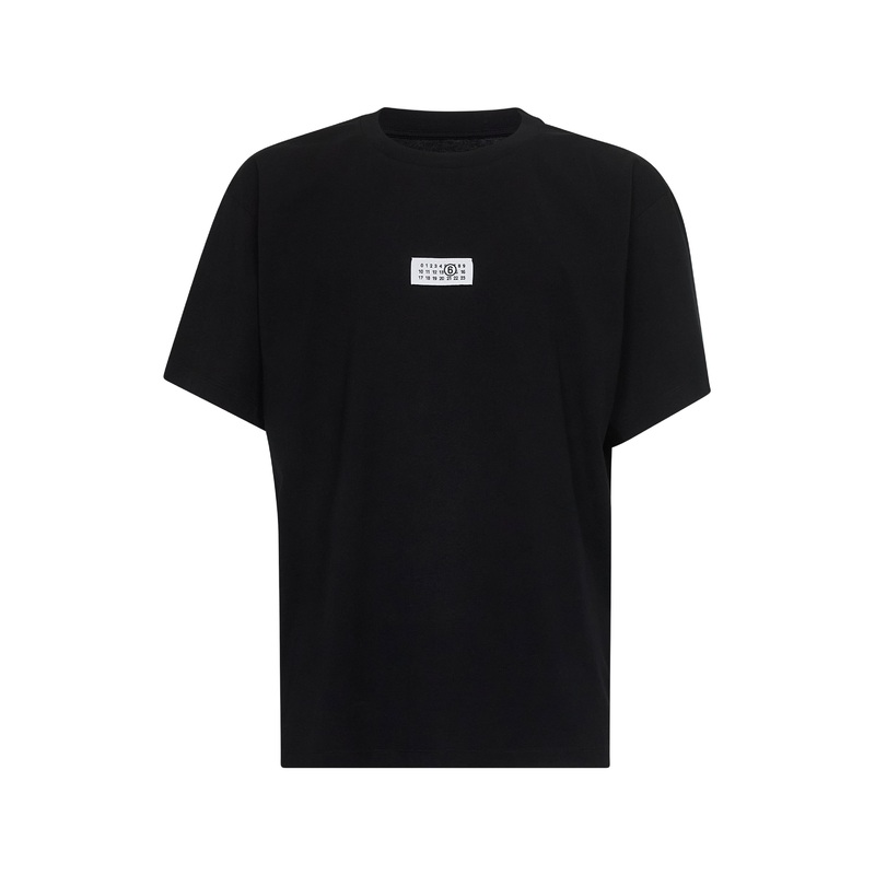 Black jersey numeric signature T-shirt