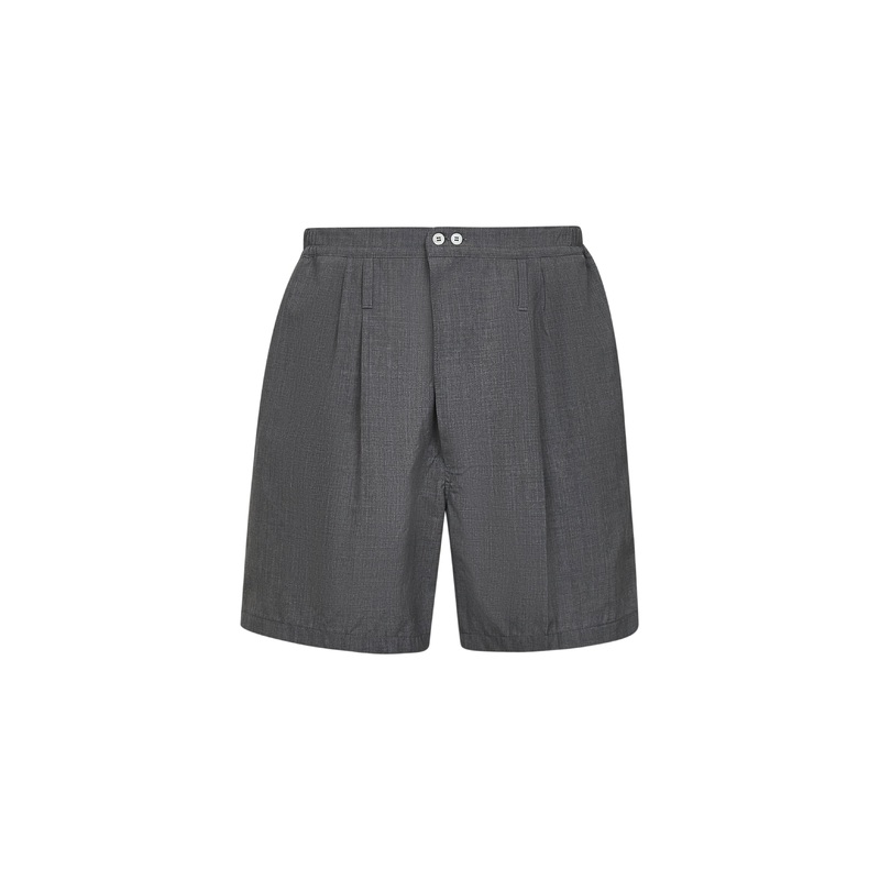 Grey wool Bermuda shorts|M|L