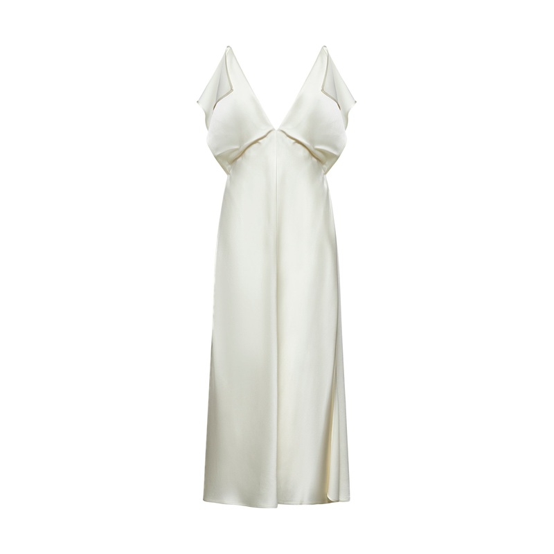 Jil Sander Dress 205 in ivory acetate