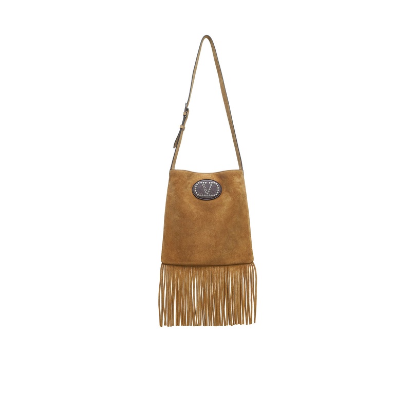 Nellcte suede shoulder bag with fringes