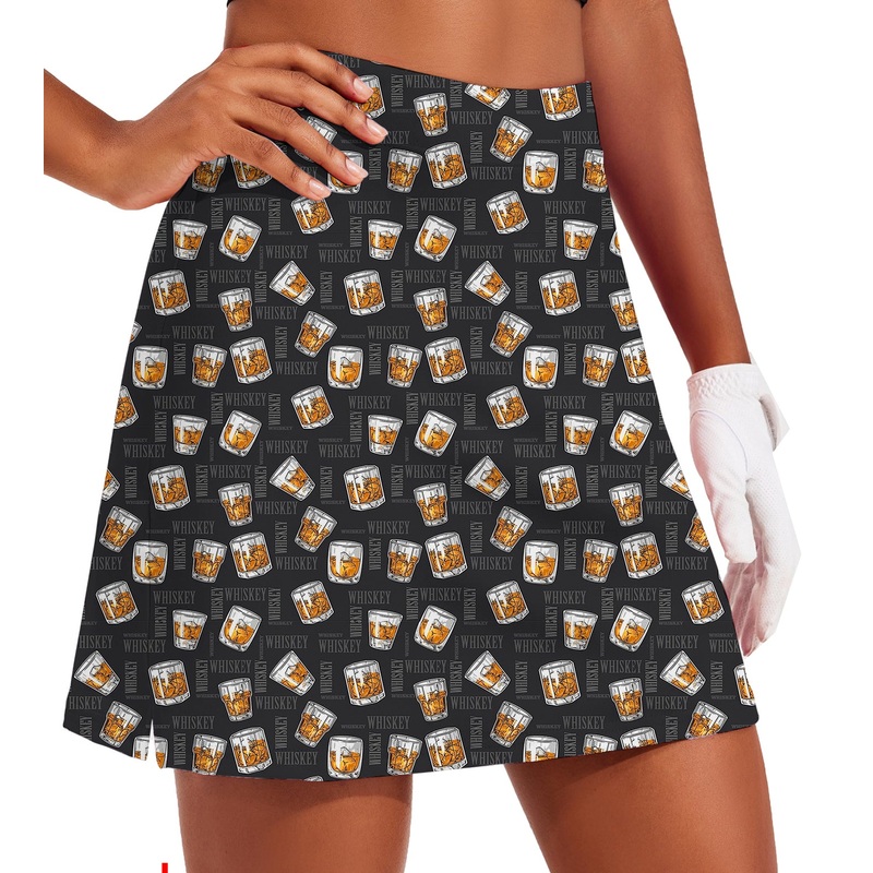 Women’s Whiskey Golf Skirts Inner Shorts Pocket