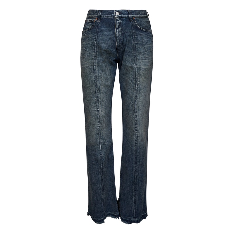 Blue cotton denim flare jeans|29|30|31