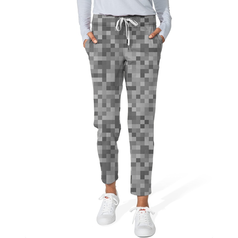 Grey Pixel Big Women’s 7/8 Stretch Ankle Golf Pants