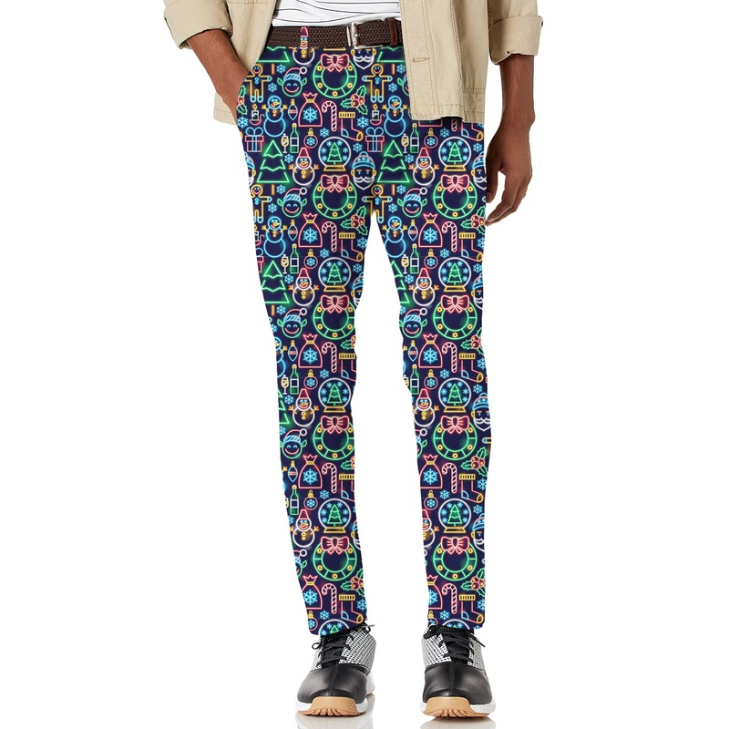 Men’s Neon Christmas Stretch Golf pants