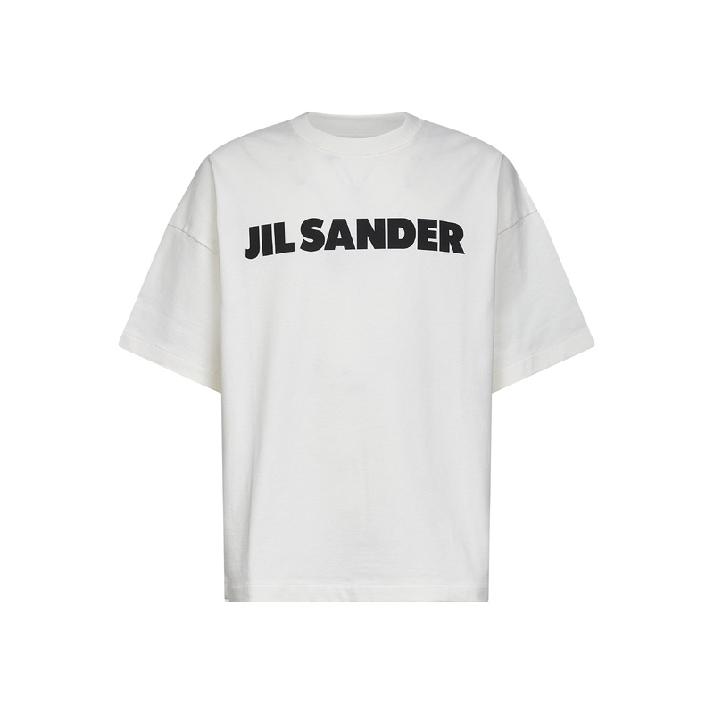 Porcelain cotton jersey printed logo T-shirt