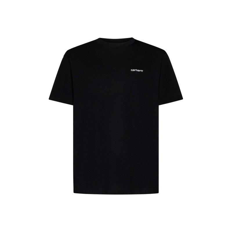 Black S/S Script Embroidery T-shirt