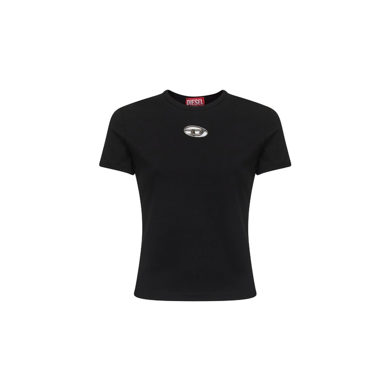 T-Uncutie-Long-Od-Q1 slim t-shirt in black organic jersey