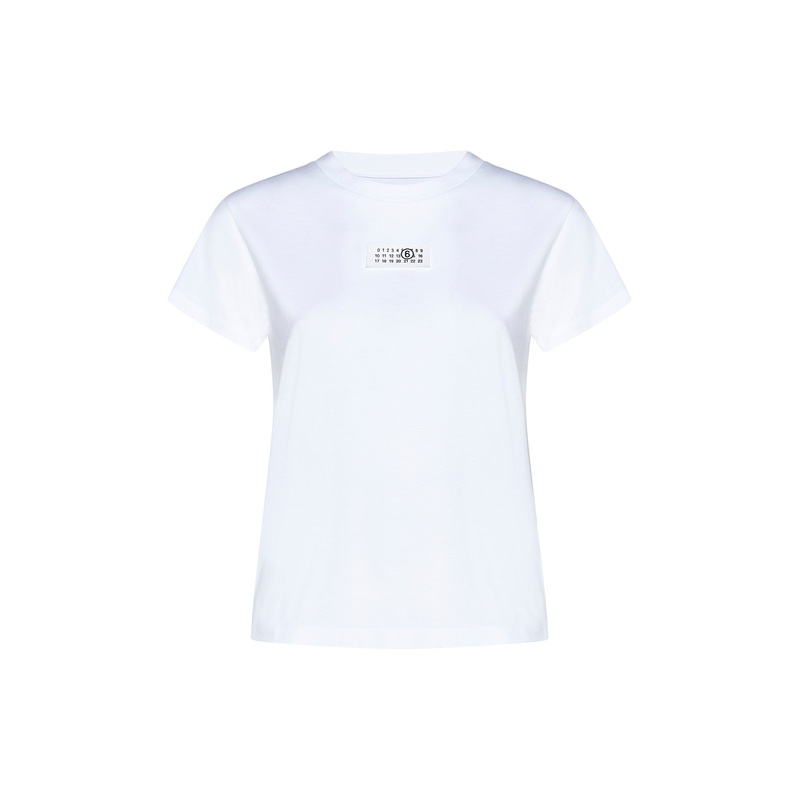 White cotton jersey T-shirt|XS|S|M|L