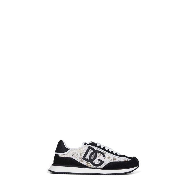 White and black DG CUSHION sneakers