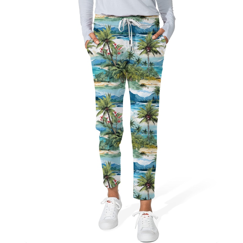 Hawaii palm tree-Women’s 7/8 Stretch Ankle Golf Pants