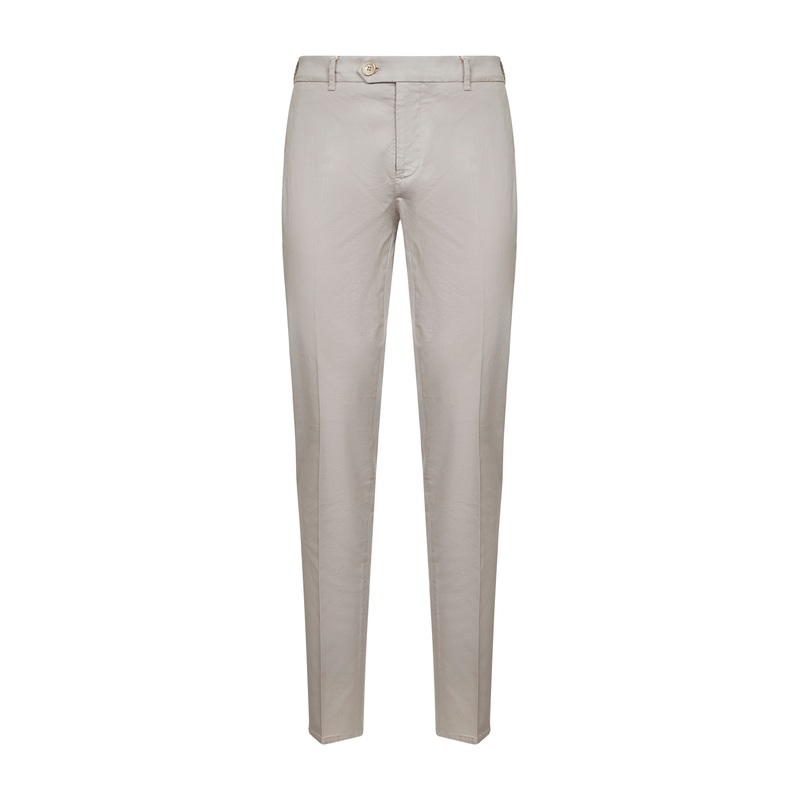 Beige gabardine italian fit trousers
