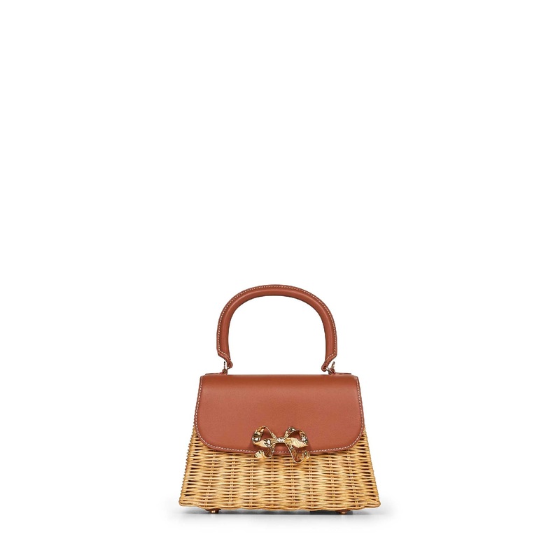 Beige Mini Bow handbag|PZ