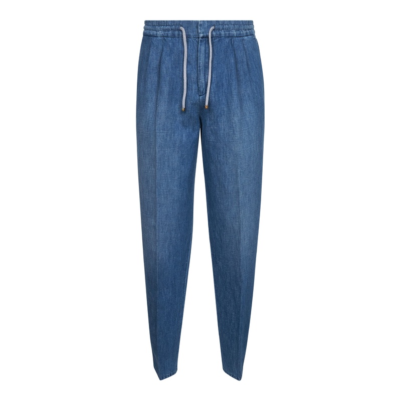 Medium blue denim leisure fit trousers