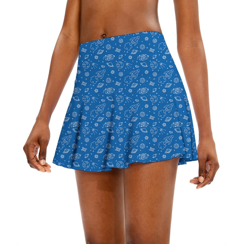 Space Out Women’s Athletic Golf Skorts Flared Skirts