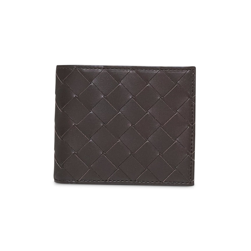 Brown Bi-Fold Intrecciato wallet