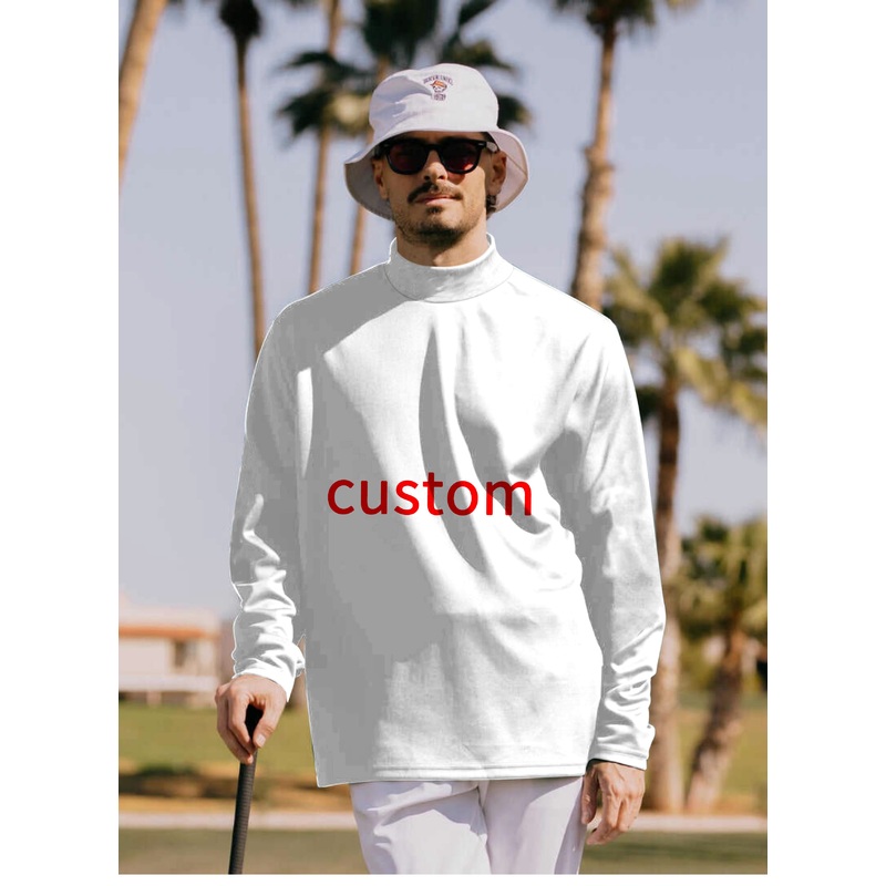 Custom Own Logo Pullover High neck Long/Short sleeve T-Shirt
