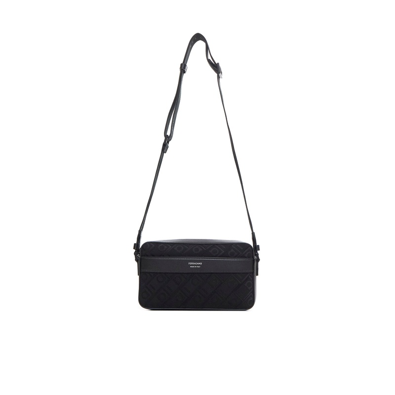 East-West Shoulder Bag with Gancini Buckles by Ferragamo
