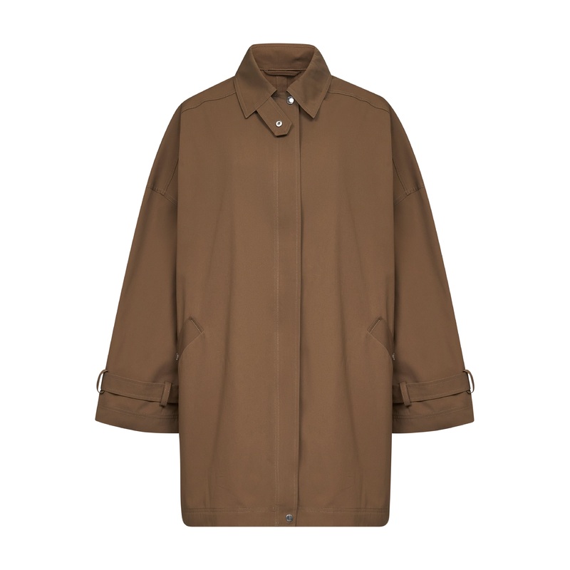 Hazel organic cotton oversized trench jacket