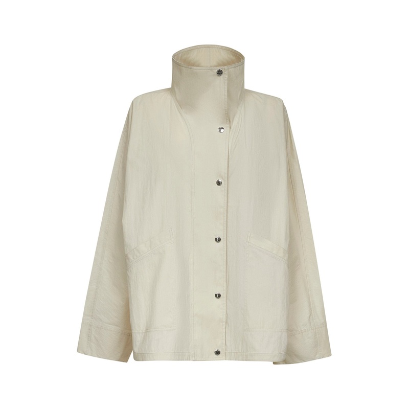 Oyster parachute canvas windbreaker jacket