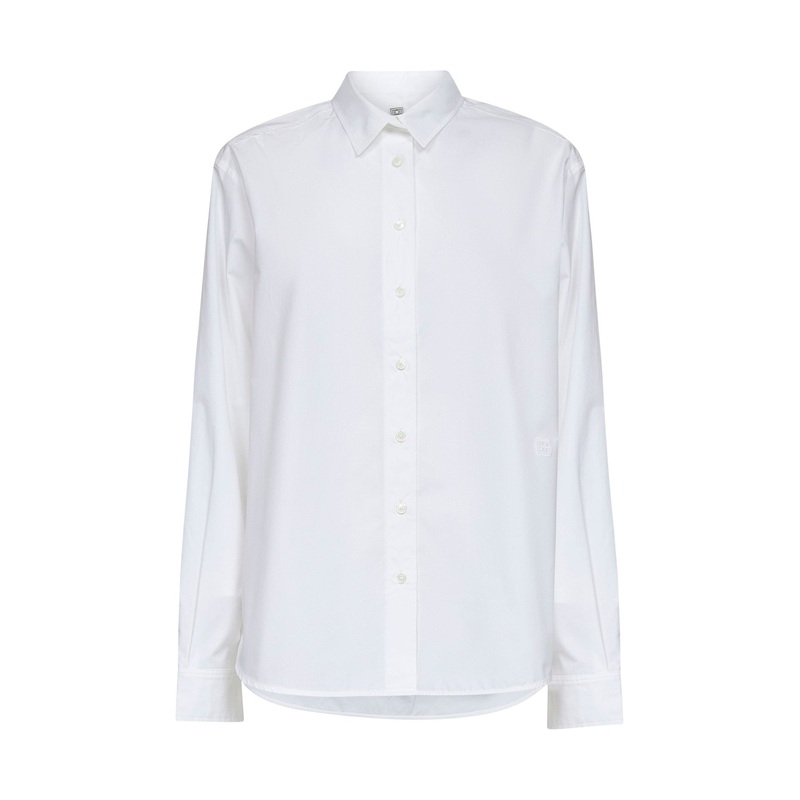 White organic poplin Signature shirt