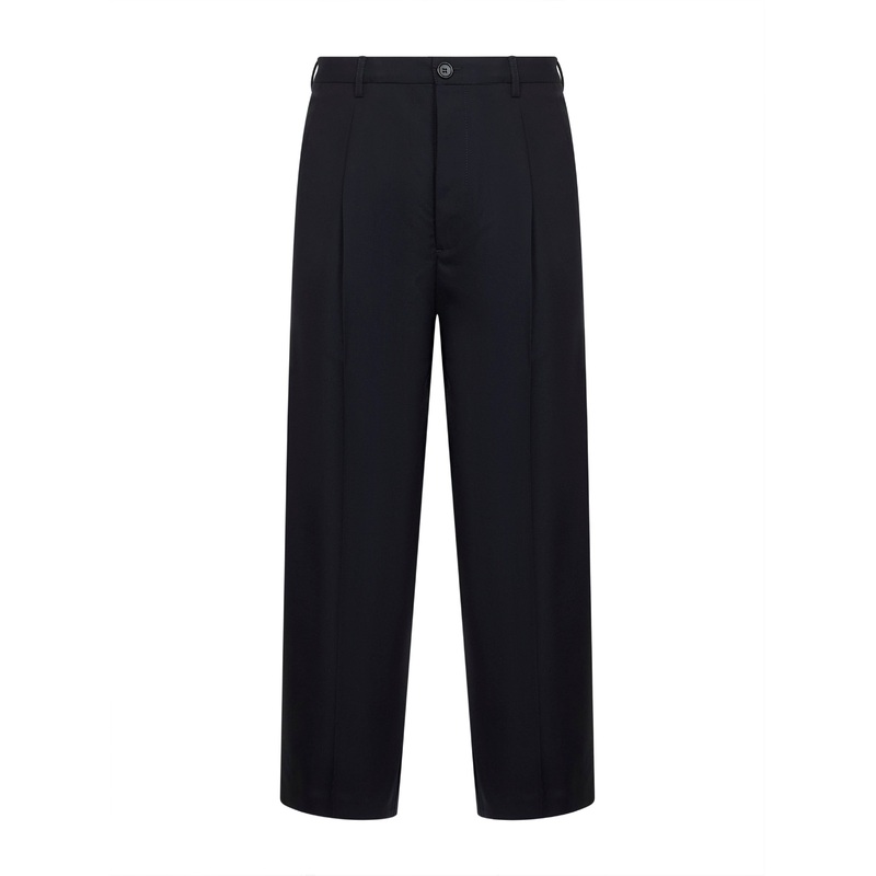 Blue tropical wool classic trousers