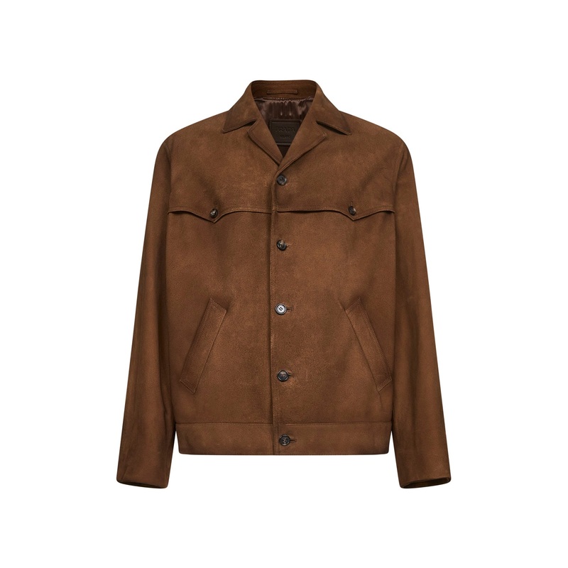 Tobacco suede jacket|48|50