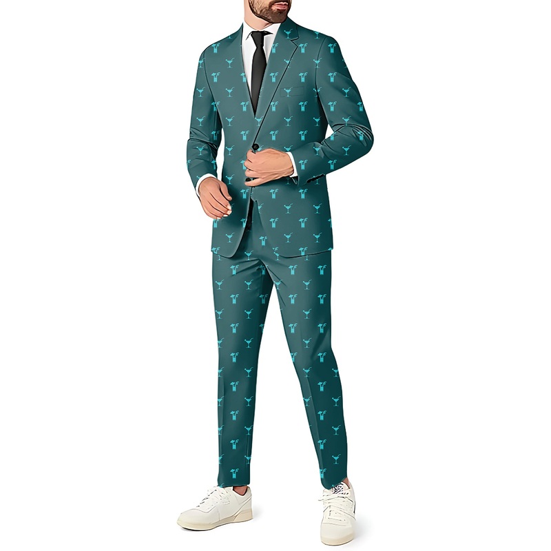 Youth Romantic Men’s Party Costumes-Theme Party 2 or 3pcs Suit set-Blazer Pants & Vest