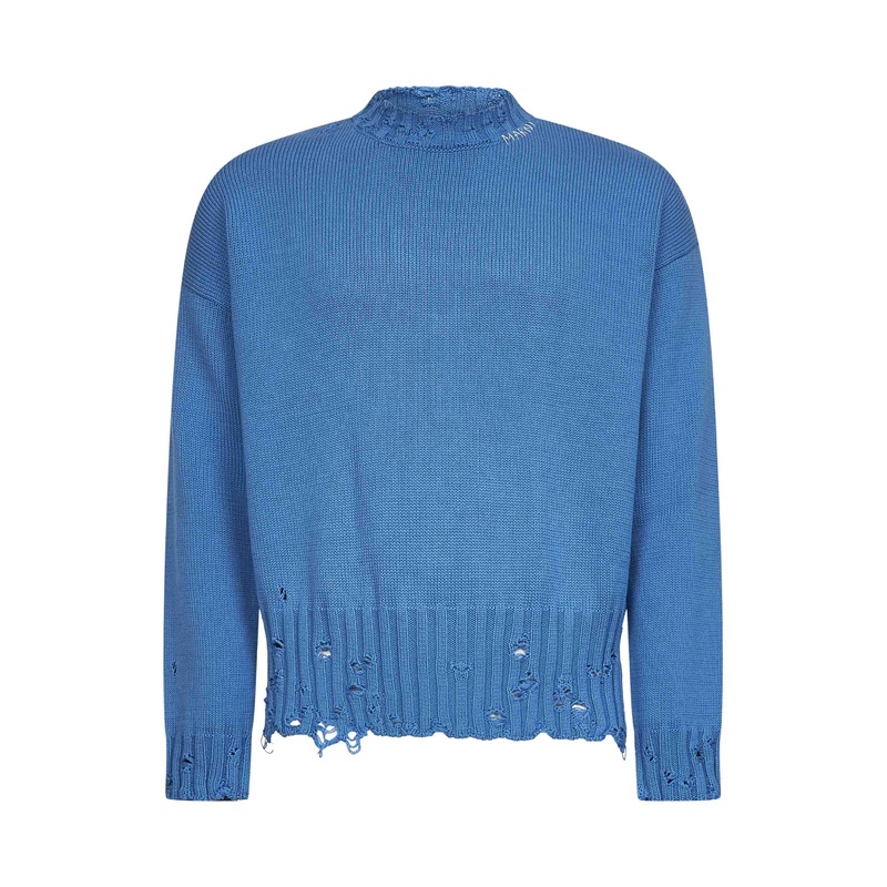 Light blue cotton crewneck sweater