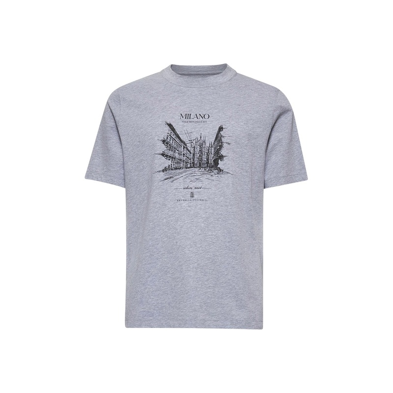 Grey cotton jersey Milano T-shirt