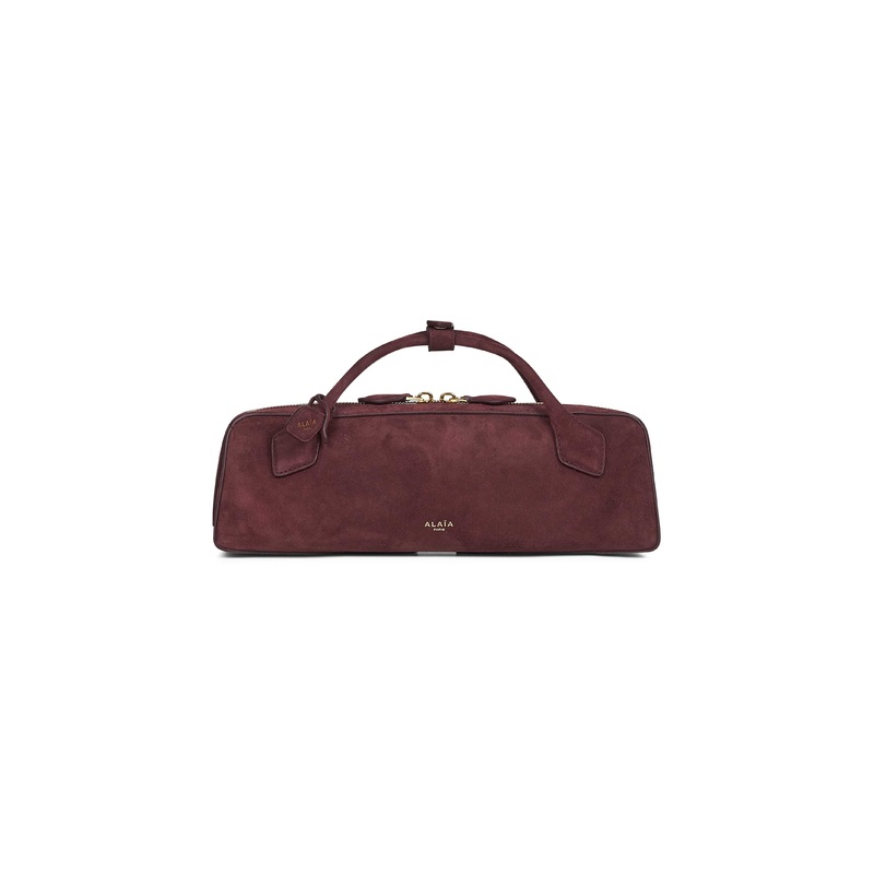 Alaa Burgundy Le Teckel clutch bag