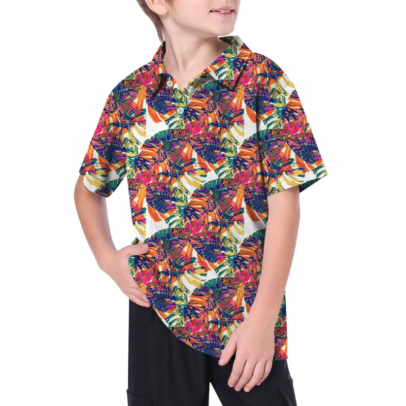 Youth Red Leaf Golf Polo|8Y|10Y|11Y|12Y|13Y|14Y|16Y