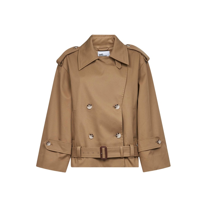 Beige gabardine trench jacket|6|8|10