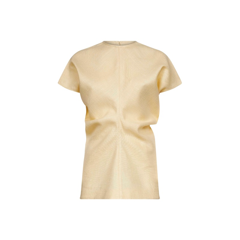 Straw basketweave Slouch waist top