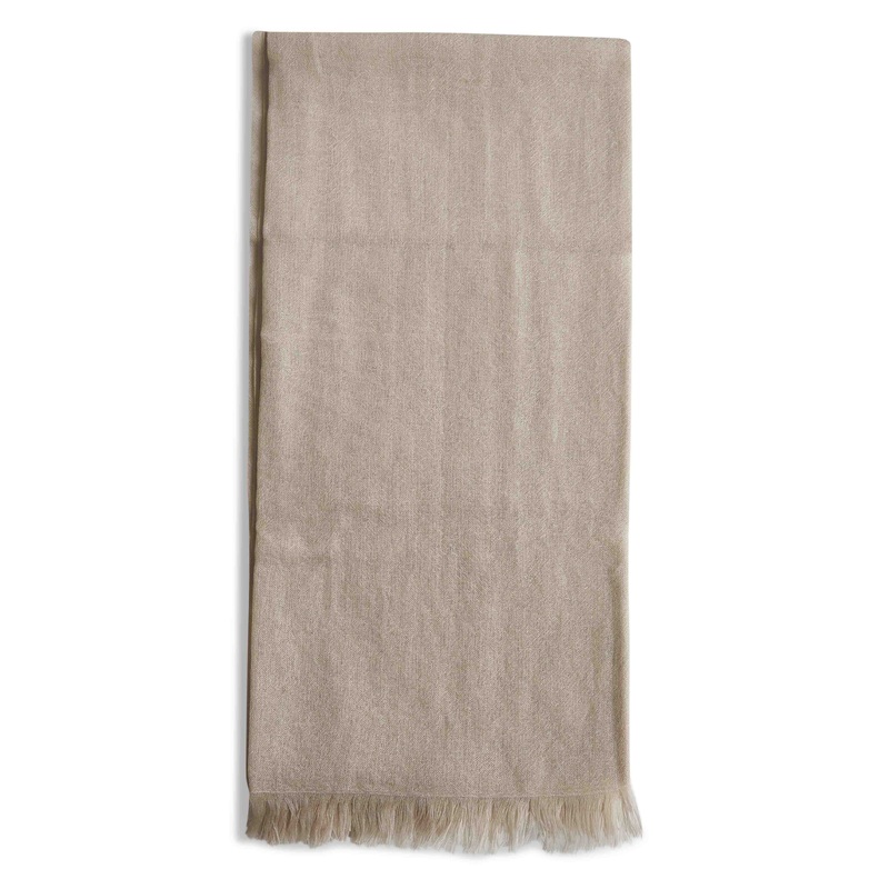 Beige cashmere and silk scarf|PZ