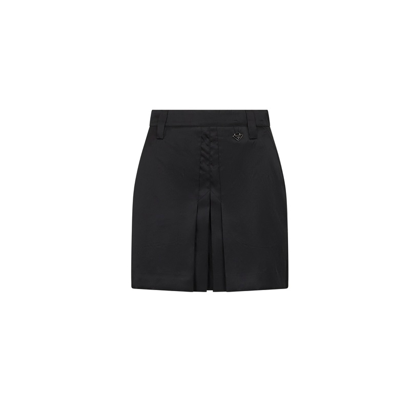 Black Re-Nylon mini skirt|40|42|44|46