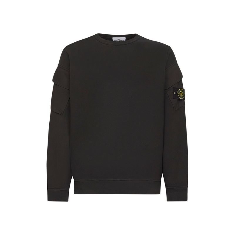 Grey cotton crewneck sweatshirt