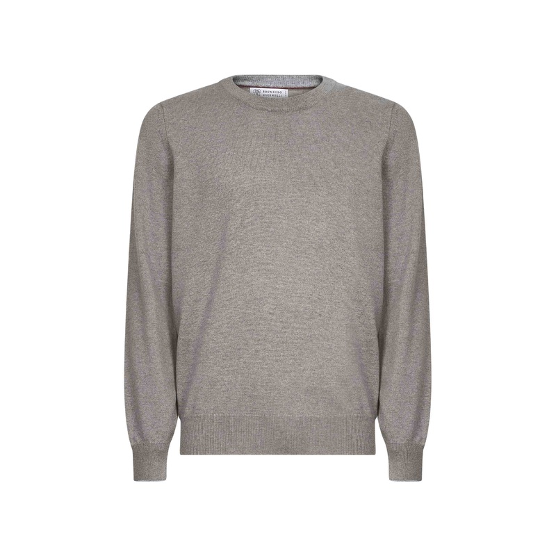 Clay cashmere crewneck sweater