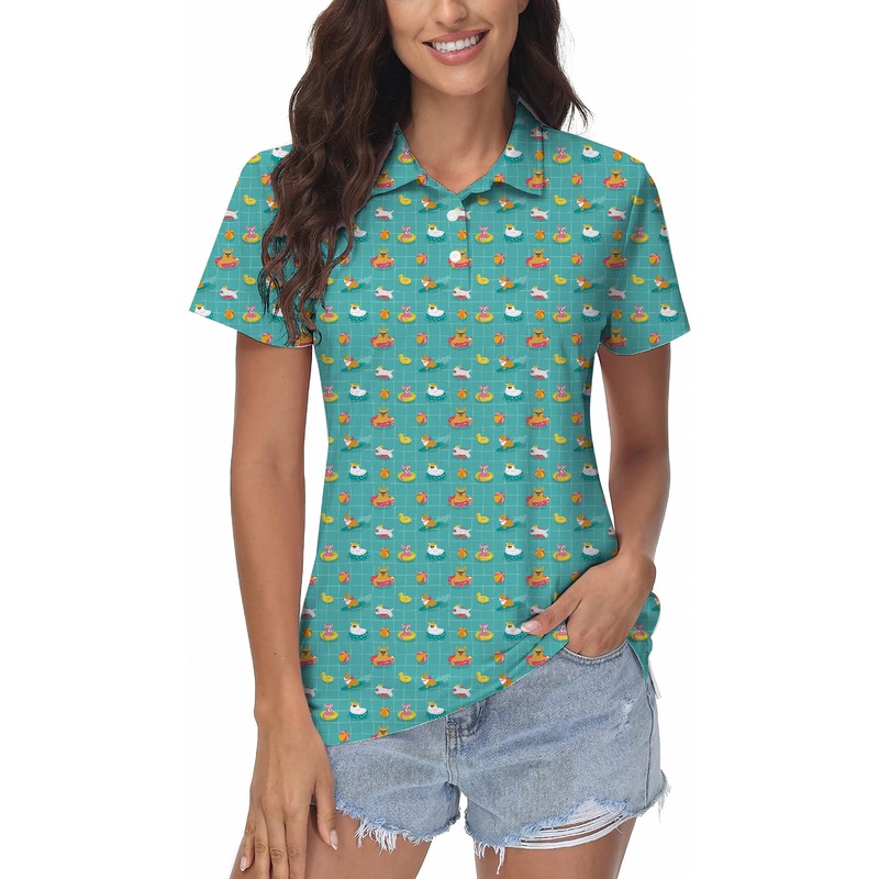 Dog Pool Time Women’s Golf Polo
