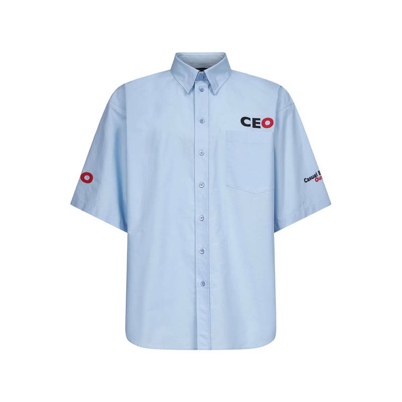 Light blue CEO Uniform Logo Oversize shirt