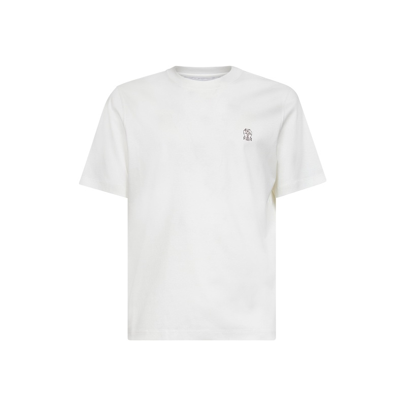 White Solomeo crest T-shirt|S|M|L|XL|XXL