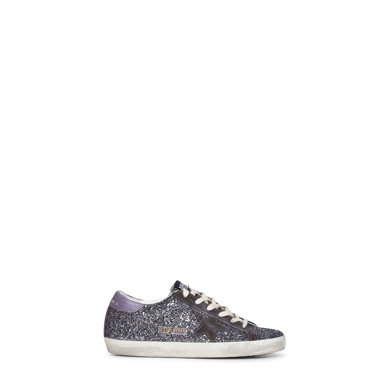 Light anthracite glitter Super-Star sneakers